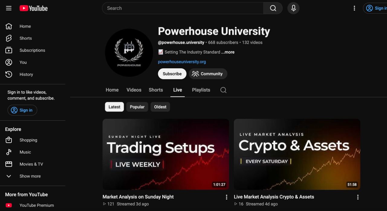 Platform screenshot